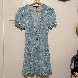One Clothing Light Blue Floral Mini Dress